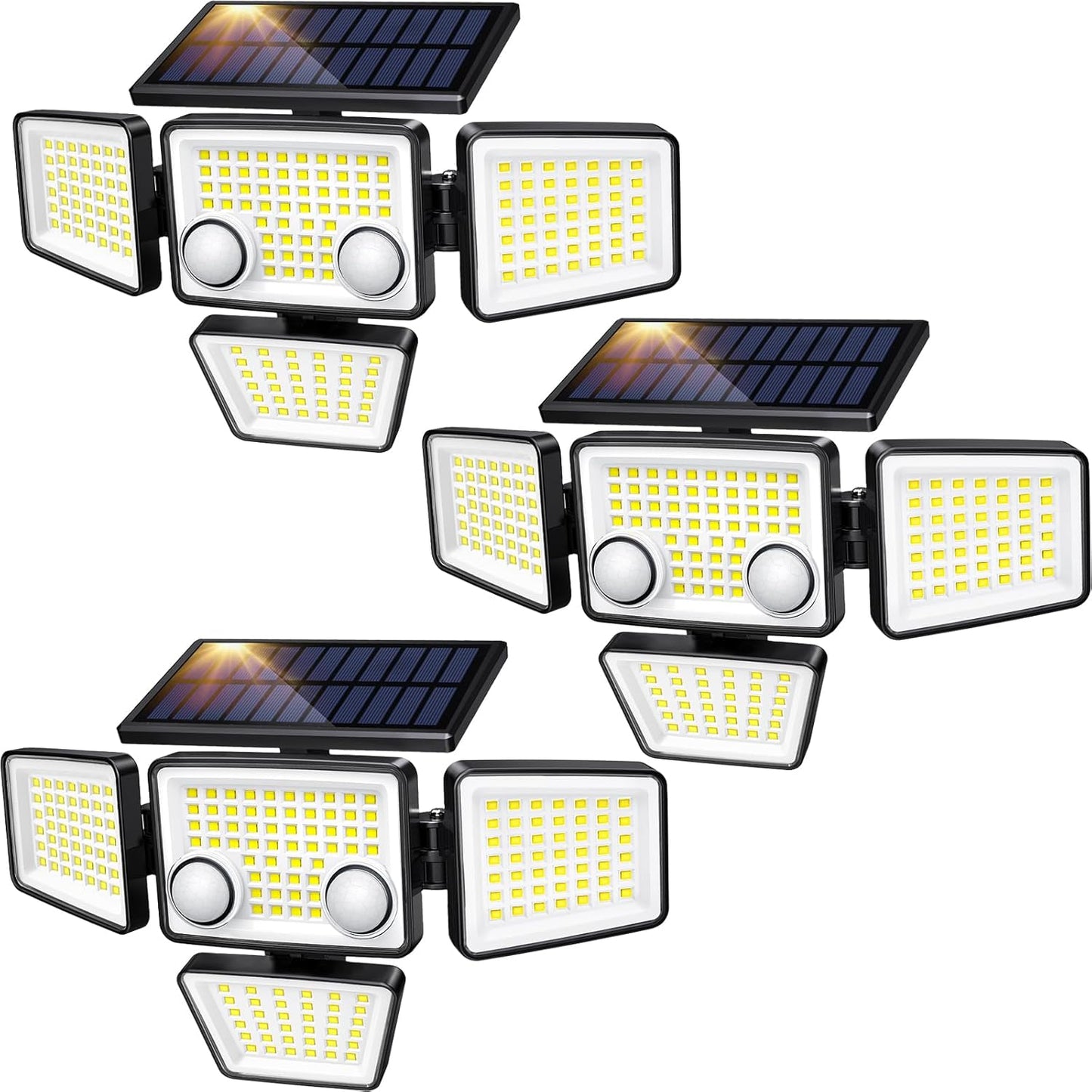 ☀️🔥Solarleuchten für den Außenbereich – 3000 Lumen, 188 LEDs, Bewegungsmelder für den Außenbereich