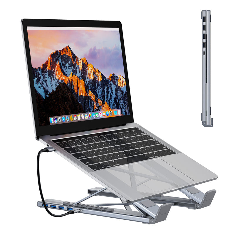 đ» 50% RABATT! ⥠2-in-1 USB-C Dockingstation & LaptopstĂ€nder â 8 Ports, 4K HDMI & Höhenverstellbar fĂŒr Mehr ProduktivitĂ€t đ„ïž