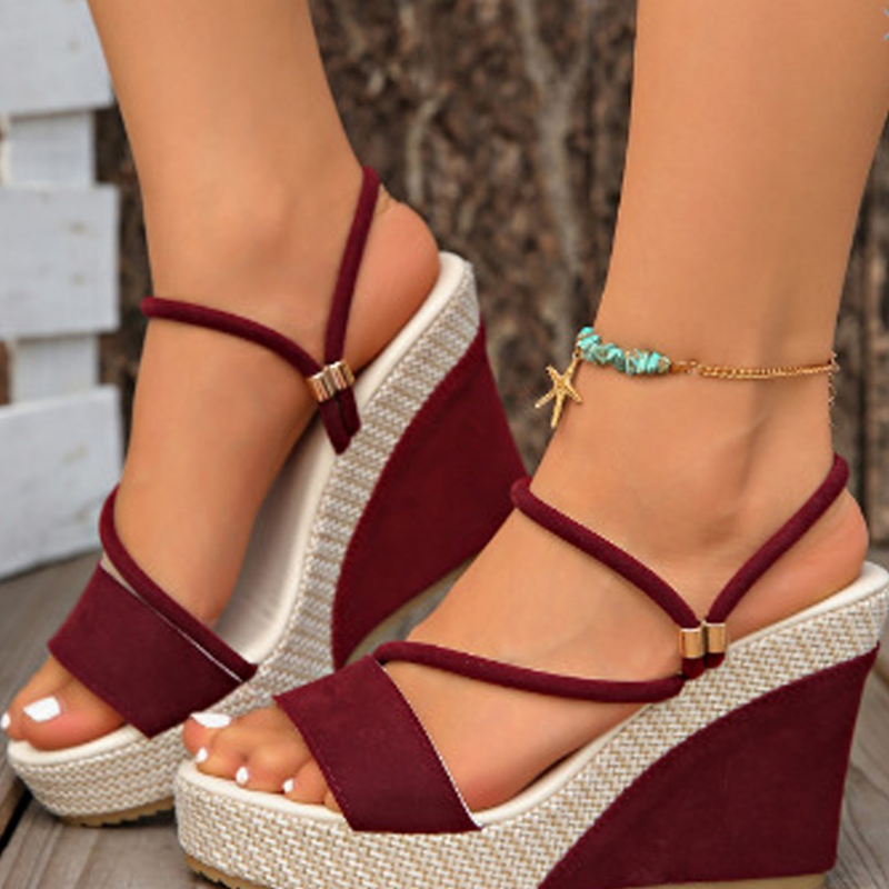 â¨Sommer-Sonderangebot 50% RABATT!đ Damen-Sandalen mit Keilabsatz und hohen Absätzen