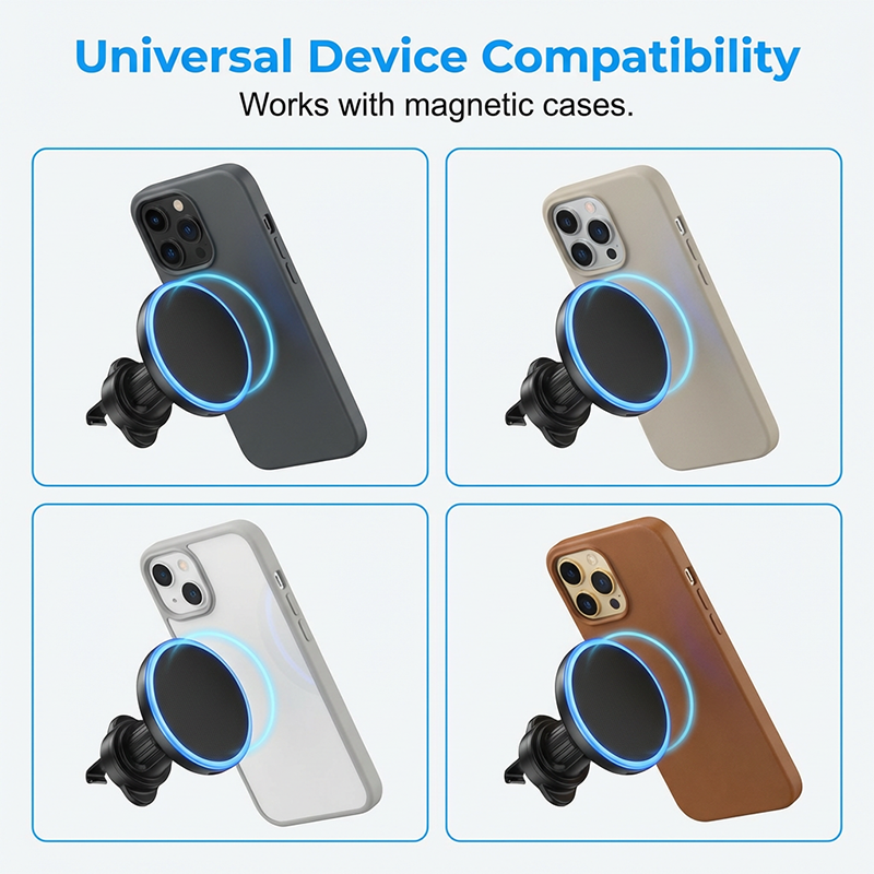✨🔥15-W-Magnet-Wireless-Autoladegerät mit Umgebungsbeleuchtung