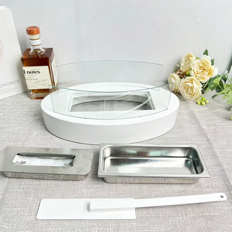 🔥Solange der Vorrat reicht 50 % Rabatt!🎉Tisch-Bioethanol-Feuerstelle mit Glasscheibe