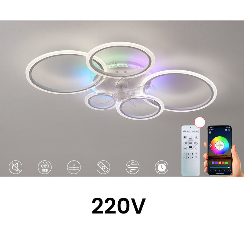 ✨🔥RGB-Deckenventilator mit Beleuchtung und Fernbedienung
