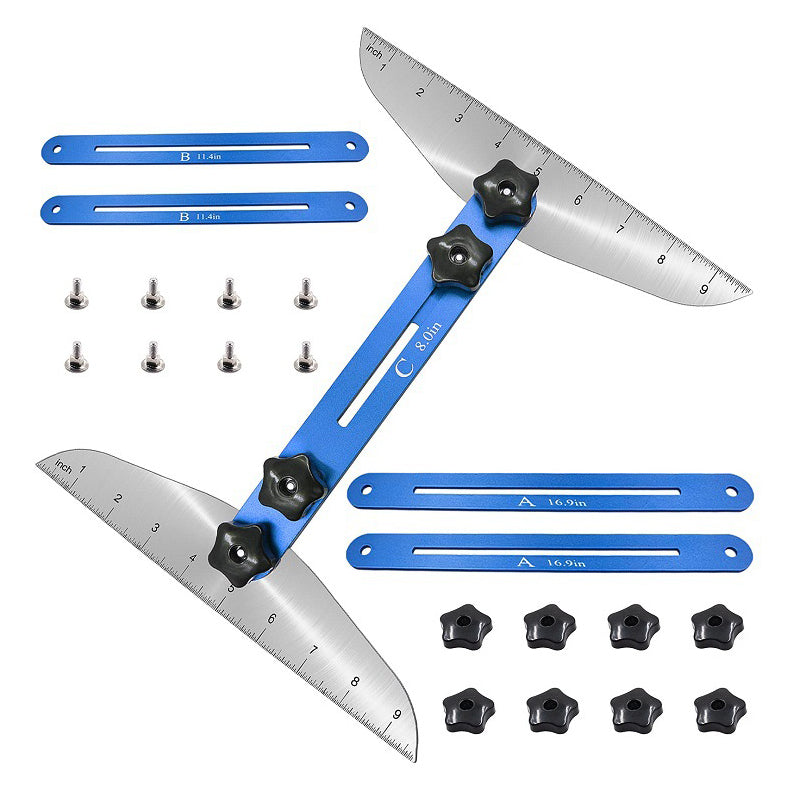 📢📢50% Rabatt !!!📏🧰 Multifunktionales Treppenlineal – Klappbar, präzise & vielseitig – ideal für Heimwerker, Maßnehmen & Bastelprojekte
