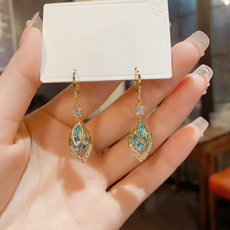 đ 50% RABATT! đ§ Himmelblaue Tropfen-Creolen mit Drop-Effekt â elegante HĂ€nger fĂŒr Damen â Leichte, funkelnde Ohrringe fĂŒr den tĂ€glichen Chic oder besondere AnlĂ€sse âš