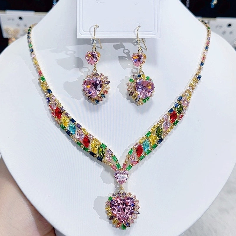 đ 50% RABATT! â° Funkelndes Herz-Halsketten & Ohrringe Set â Kristallbesetzt, zeitlos elegant & perfekt als Geschenk fĂŒr besondere Momente â strahlt an jedem Tag und bei festlichen AnlĂ€ssen âš