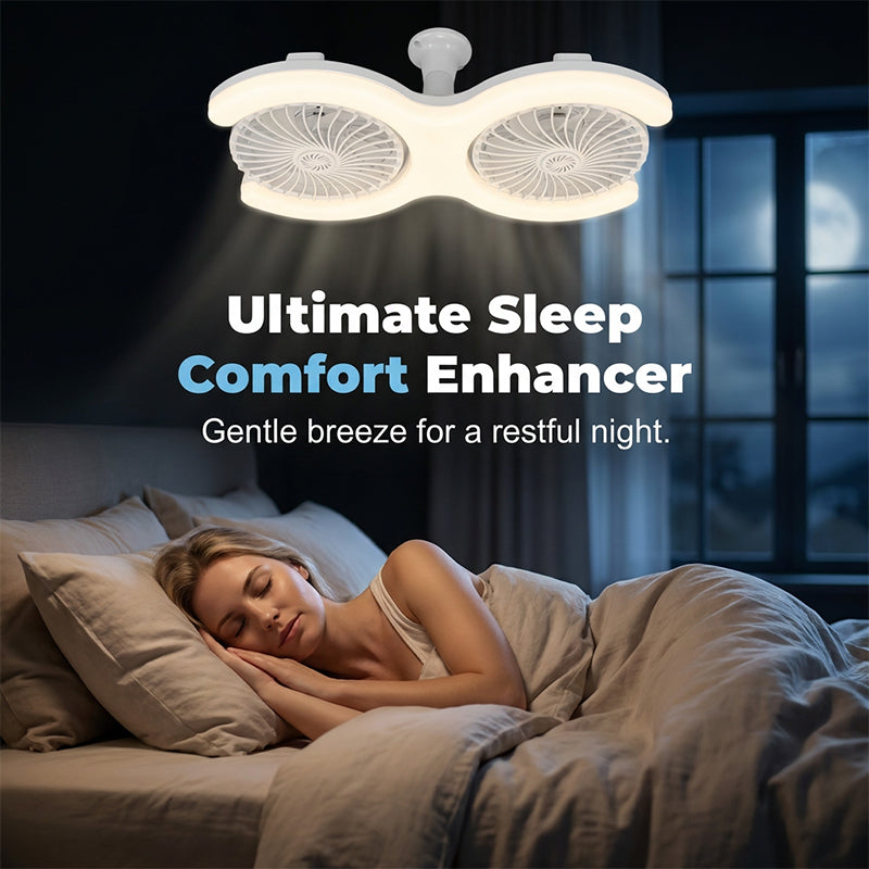 💡🌀 50% RABATT! Doppelkopf-LED-Deckenventilator mit Licht – 2 unabhängige Köpfe, 3 Geschwindigkeiten & Fernbedienung – Perfekt für große Räume ✨