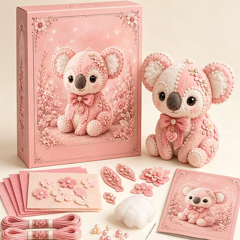 đPink Enchanted Forest DIY Felt Patchwork Kit
