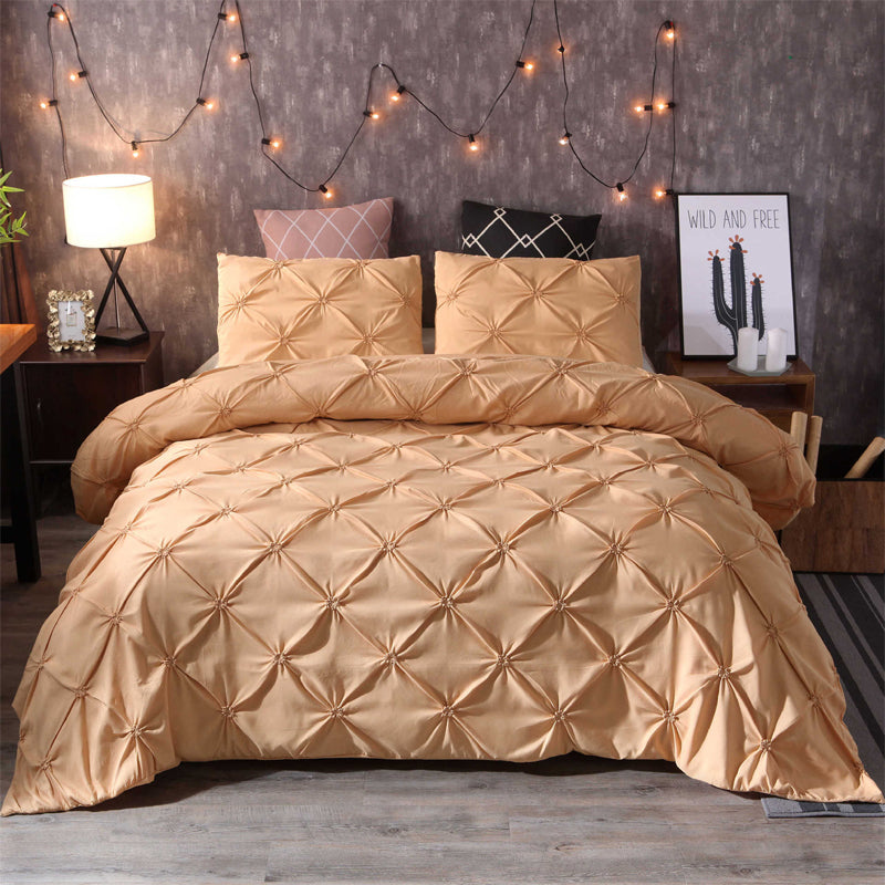 🛏️ 50% RABATT! ✨ 3-teiliges Pintuck-Bettbezug & Kissenbezüge Set – Weiche Baumwolle, Faltenfreies Design & Perfekt Für Ein Elegantes Schlafzimmer 🛌