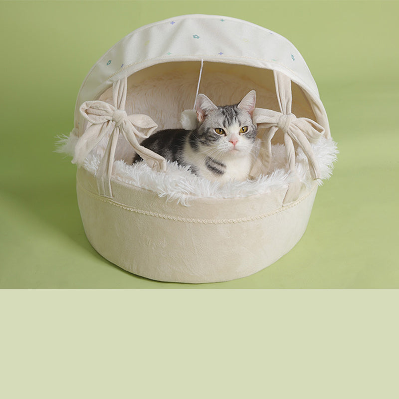 đ„ 50% RABATT! đ± Kuscheliges Katzenbett fĂŒr alle Jahreszeiten â Halbgeschlossene Katzenhöhle mit Weichem Innenfutter