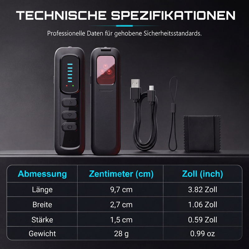T19 Detektor für Abhörkameras