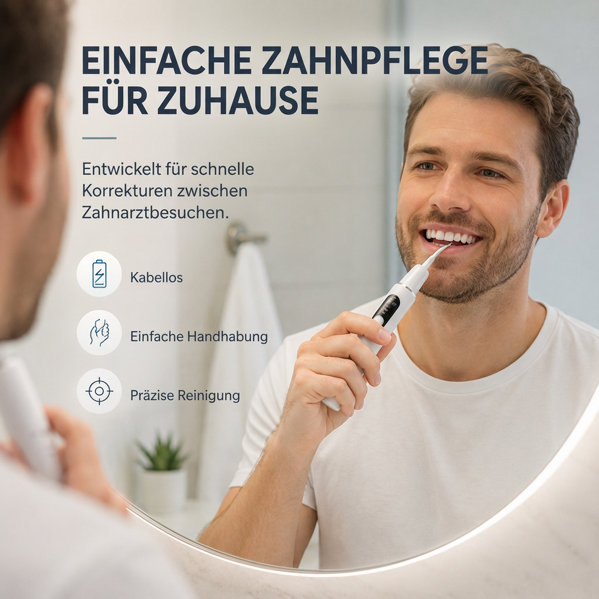 🦷✨ 50 % Rabatt! Tragbarer Ultraschall-Zahnreiniger – Zahnsteinentferner-Set für die Zahnpflege zuhause