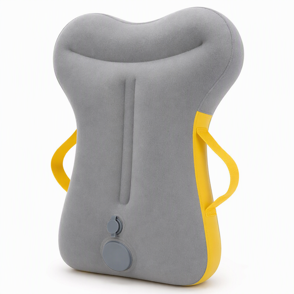 💤 50 % Rabatt ! Aufblasbares Reisekissen Ergonomisch – Entspannt ankommen, ohne Nackenschmerzen! ☁️ Integrierte Pumpe, 360° Kopfstütze, kompakt faltbar