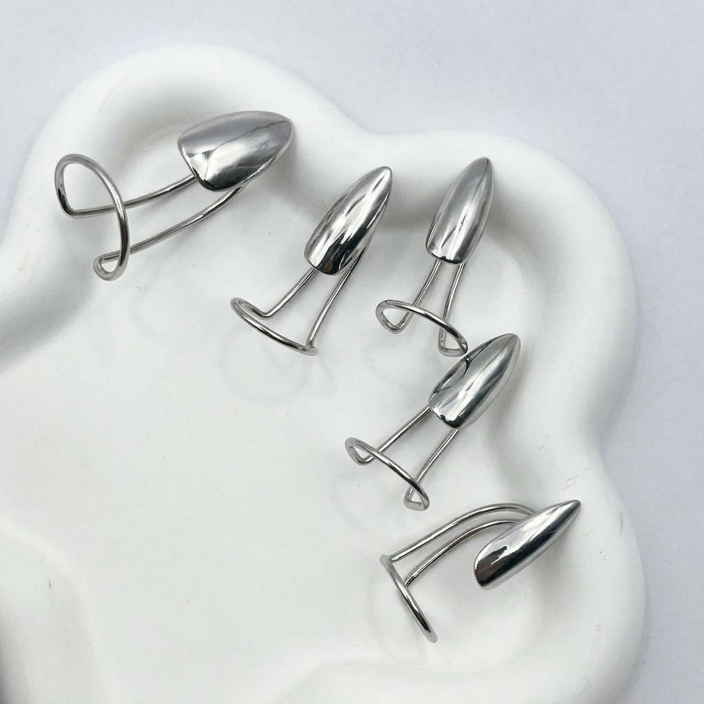 💍50 % RABATT! ✨ Avantgarde-Fingerschmuck Set – Metallische Nagelringe für einzigartige Looks, verstellbar & perfekt für Partys, Fotos und besondere Anlässe