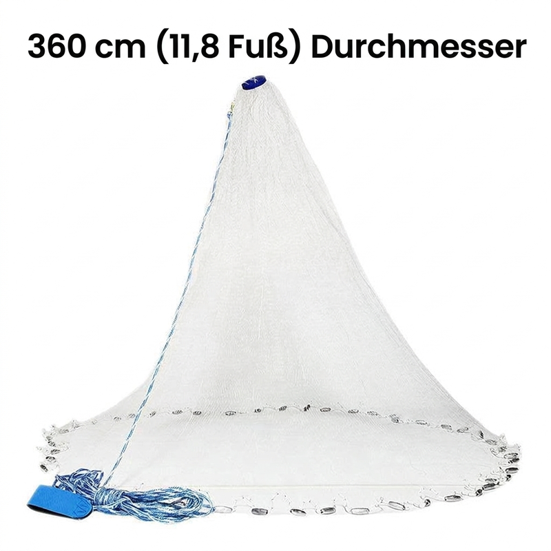 ⚓ JETZT 50% RABATT! 🎣 Easy-Throw Wurfnetz – schnell sinkend, robust & verwicklungsfrei – ideal zum Köderfischfang und für den Salzwassereinsatz 🌊