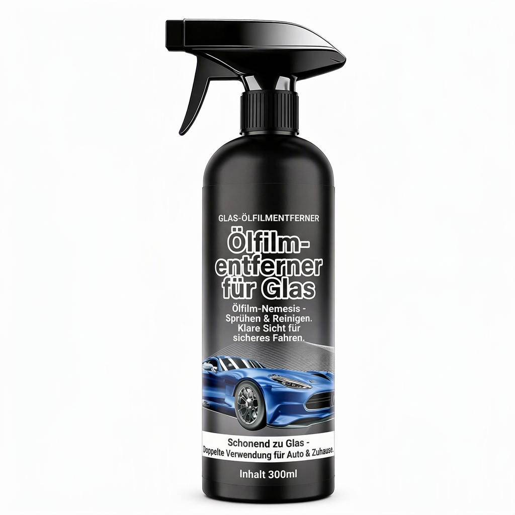 📢📢50% RABATT !!⏰Auto Glas Ölfilm Entferner Spray – starker Scheibenreiniger gegen Verschmutzungen und Insektenrückstände für klare Sicht beim Fahren