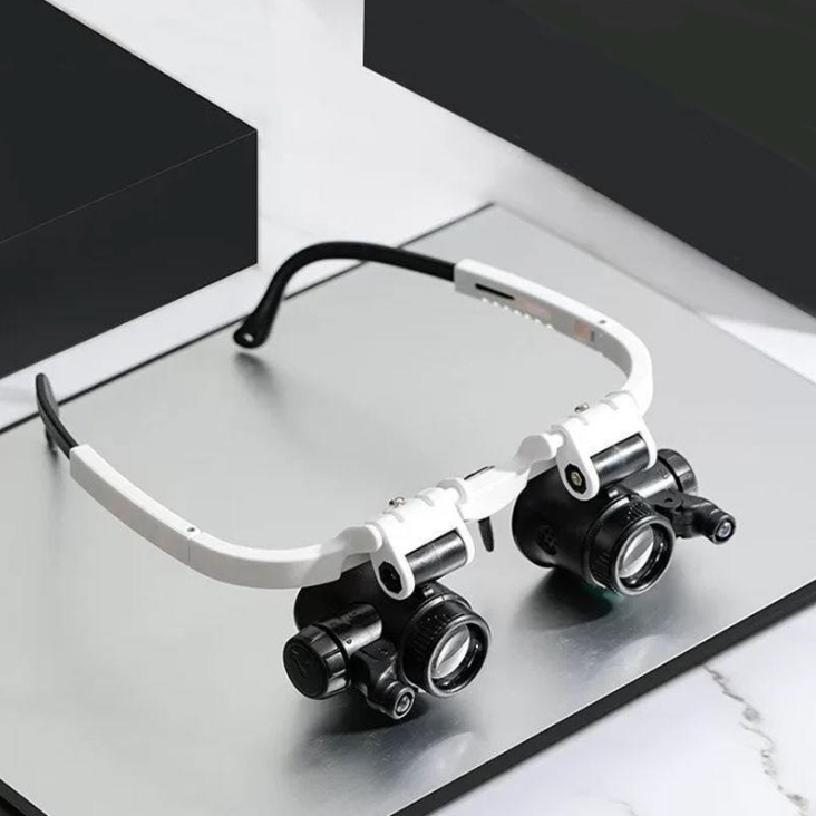 🔍 50% RABATT! 💡 LED-Lupenbrille – 23-fache Vergrößerung, hell & handsfree – Ideal für Löten, Basteln & Präzisionsarbeiten 👓