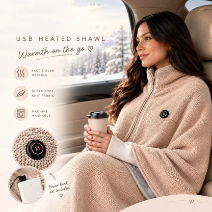 ❄️ 50% RABATT! 🔥 Tragbare elektrische Heizdecke – Schal-Design & warm durch den Winter ✨