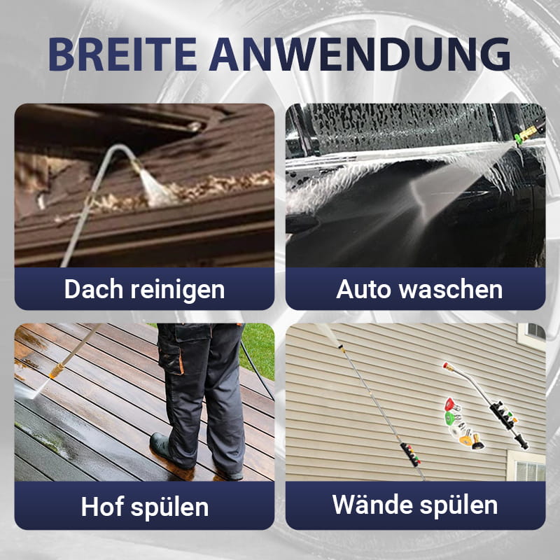 💎 50% RABATT! 💥 Profi Hochdruckreiniger-Stab-Set (4000 PSI) – Extrem Robust, Verstellbare Düse & Tiefenreinigung