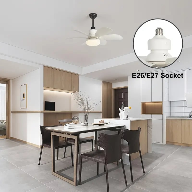 ⏳ LETZTER TAG – 50% RABATT! 🔥 💡 40W LED-Deckenventilator mit Licht & Fernbedienung – Ultra-leise (52 cm) 🎯 🔌 E27-Fassung + GRATIS B22-Adapter 😴 Perfekt für Schlafzimmer, 👩‍🍳 Küche & 🛠️ Garage