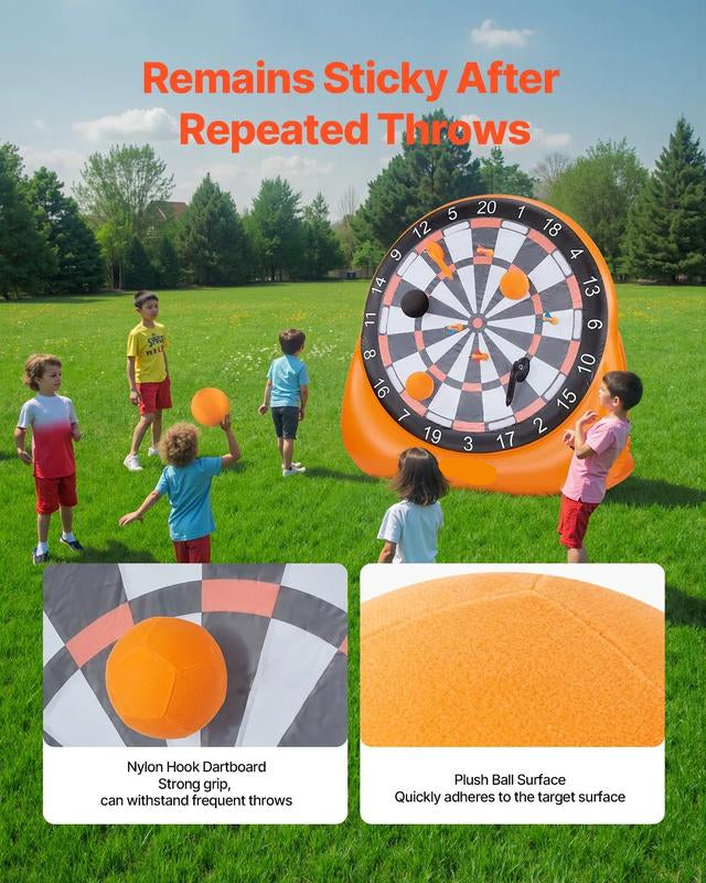 🎯⚽️Aufblasbare Fußball-Dartscheibe, riesige Fußball-Dartscheibe, kommt mit 2 Fußbällen und Luftpumpe, lässt sich in 3 Minuten installieren, ideal für große Gartenspiele.