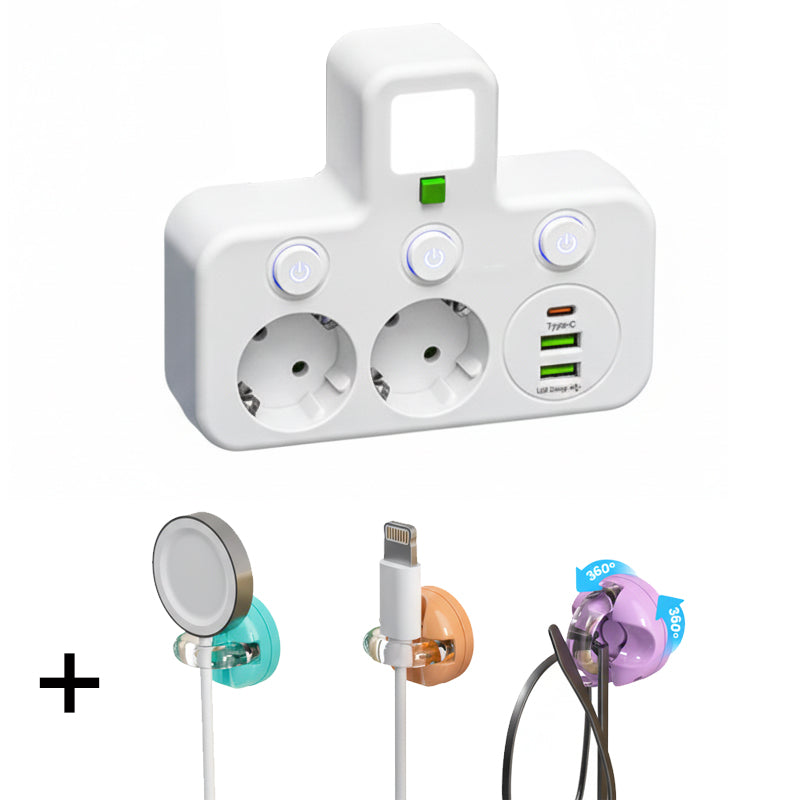 🔌 50 % RABATT! ⚡ Intelligente Steckdosenleiste mit USB – Überlastschutz, USB-C-Ladefunktion & Kindersicherung 🔒