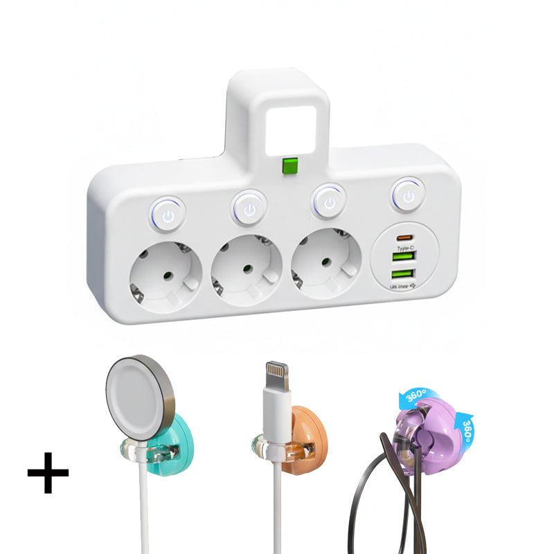 🔌 50 % RABATT! ⚡ Intelligente Steckdosenleiste mit USB – Überlastschutz, USB-C-Ladefunktion & Kindersicherung 🔒
