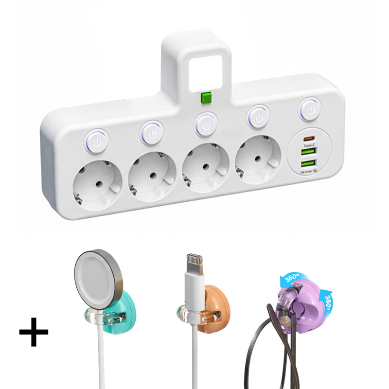 🔌 50 % RABATT! ⚡ Intelligente Steckdosenleiste mit USB – Überlastschutz, USB-C-Ladefunktion & Kindersicherung 🔒