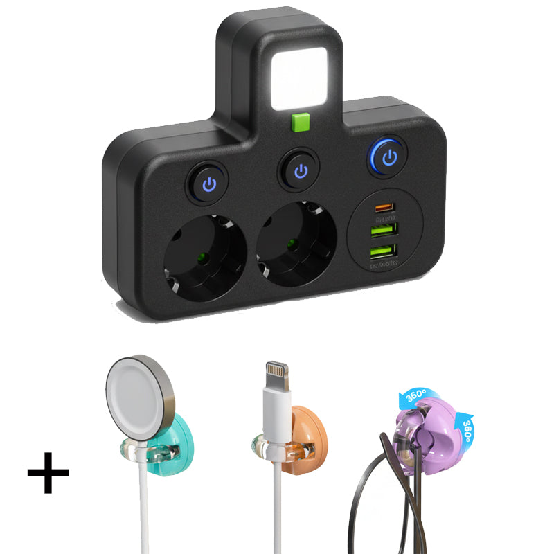 🔌 50 % RABATT! ⚡ Intelligente Steckdosenleiste mit USB – Überlastschutz, USB-C-Ladefunktion & Kindersicherung 🔒