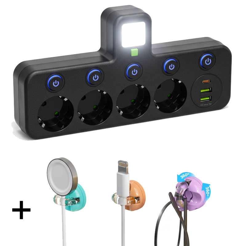 🔌 50 % RABATT! ⚡ Intelligente Steckdosenleiste mit USB – Überlastschutz, USB-C-Ladefunktion & Kindersicherung 🔒