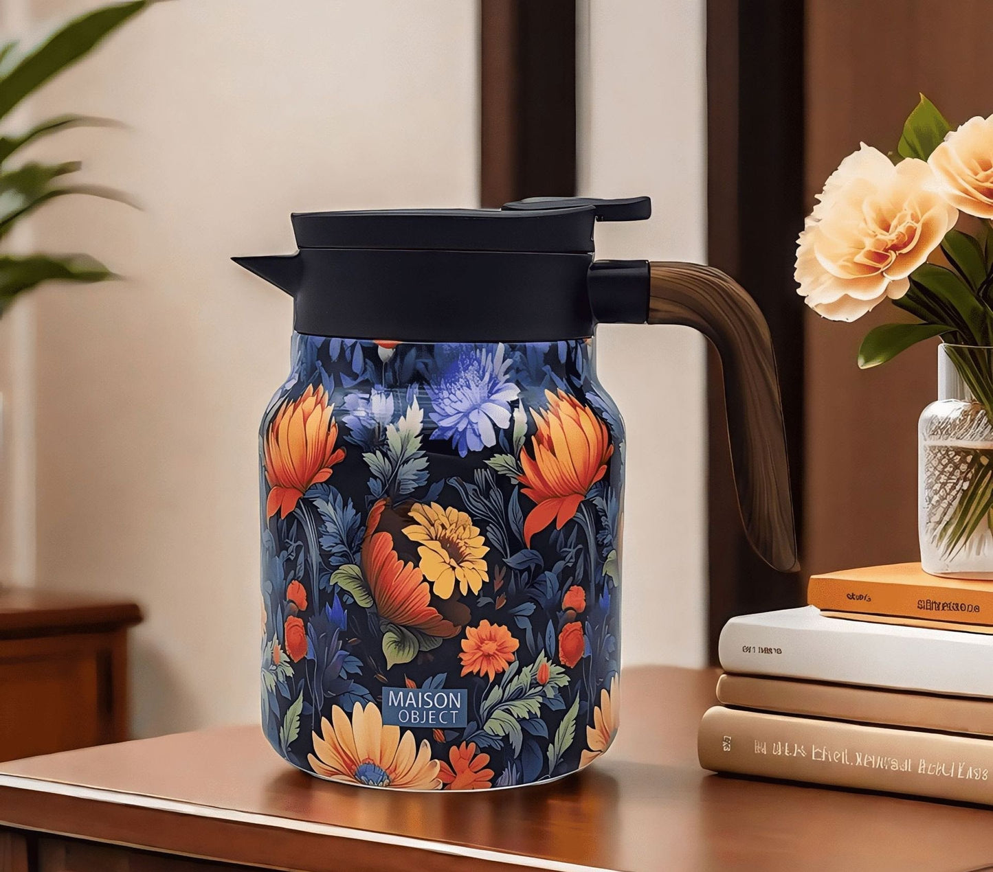 ⏳Begrenzte Zeit 50% Rabatt💥Teethermoskanne mit Vintage-Blumenmuster – Integriertes Teesieb
