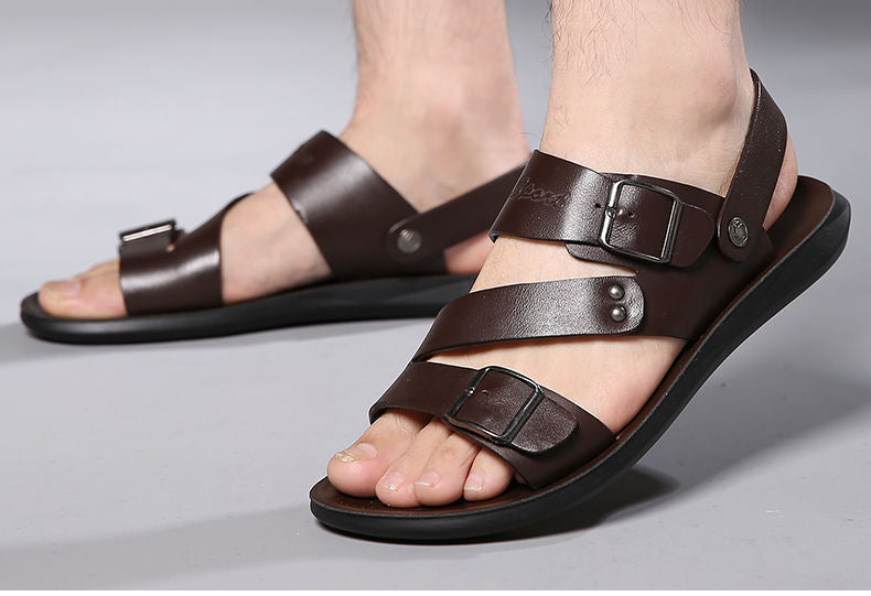 【HEUTE 50 % RABATT】NEUE HERREN-STRANDSANDALEN AUS LEDER™