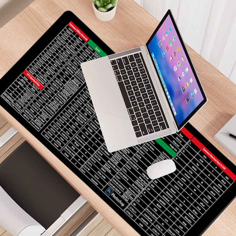 ⌨️Quick Key Super Large Anti-Slip Keyboard Pad – mit Office-Software-Shortcut-Mustern👨‍💻👩‍💻