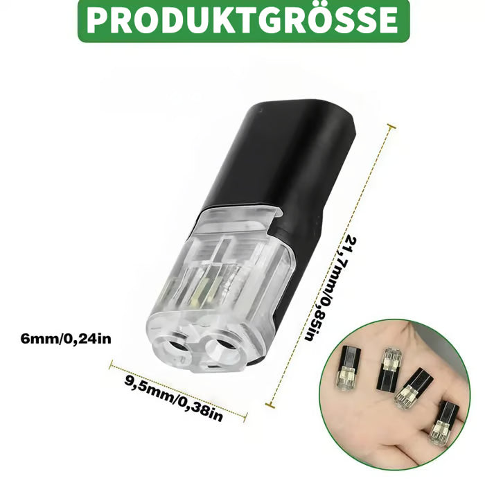 💘 Je mehr du kaufst, desto mehr sparst du! 🔌 Doppeldraht-Steckverbinder mit Verriegelungsklip – Sicher & Schnell verbinden in 70% weniger Zeit!