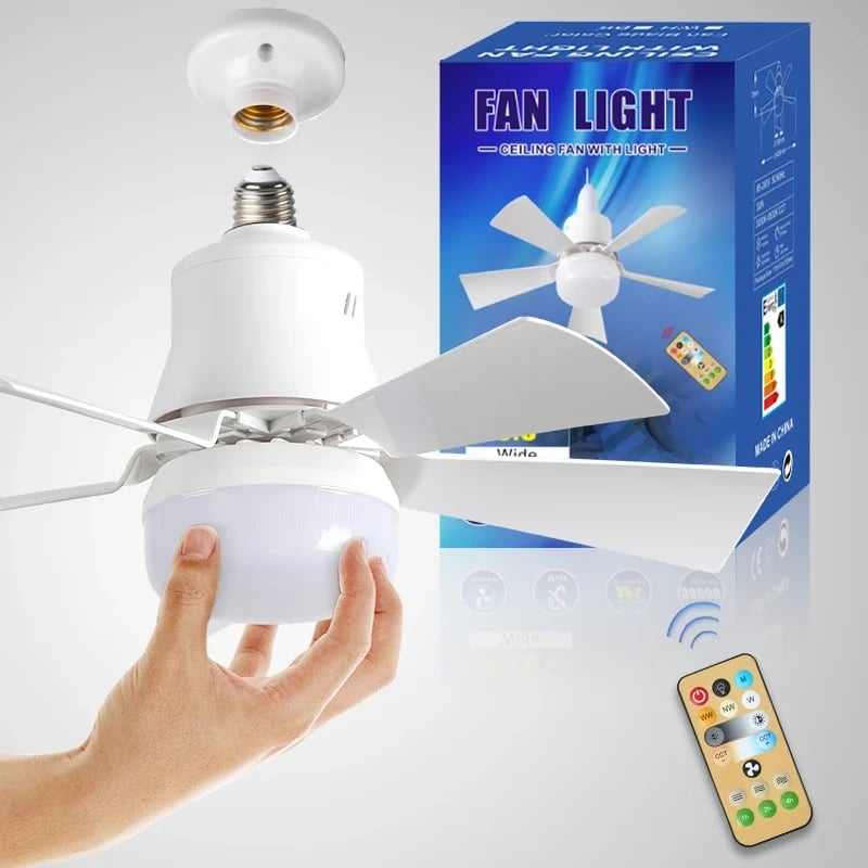 ⏳ LETZTER TAG – 50% RABATT! 🔥 💡 40W LED-Deckenventilator mit Licht & Fernbedienung – Ultra-leise (52 cm) 🎯 🔌 E27-Fassung + GRATIS B22-Adapter 😴 Perfekt für Schlafzimmer, 👩‍🍳 Küche & 🛠️ Garage