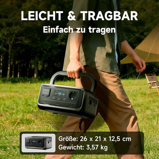 🔋 50% RABATT! ⚡ Tragbare Powerstation 256Wh LiFePO4 – 300W (Max 600W), <20ms USV – 100W USB-C, 3000 Zyklen – ideal für Camping, Reisen oder Notfälle 🏕️🔌✨
