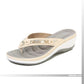 🎁2026 Neues Design der offenen Form✨🩴Weich gepolsterte Damen-Flip-Flop-Sandalen