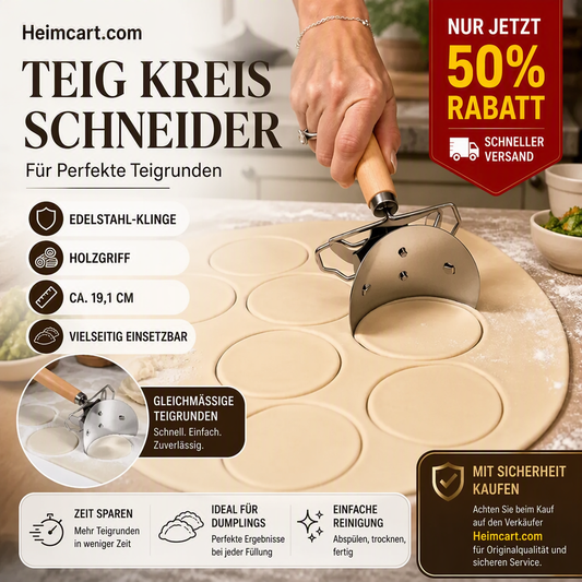 🥟 Spare 50 %! 🔪 Teigtaschenausstecher – Edelstahl, für einfaches und gleichmäßiges Schneiden ✨