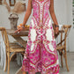👗JETZT 50 % RABATT!💃Maxikleid für Damen mit Retro-Print und V-Ausschnit✨