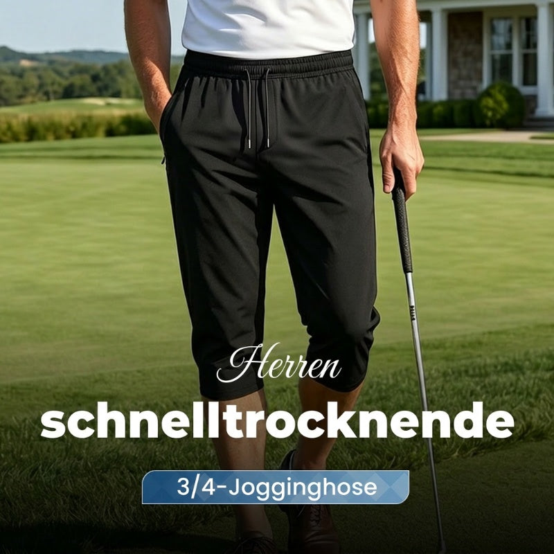 🩳 50% RABATT! 🏃‍♂️ Sport-Caprihose für Herren – Schnelltrocknend, elastisch & sichere Reißverschlusstaschen ✨