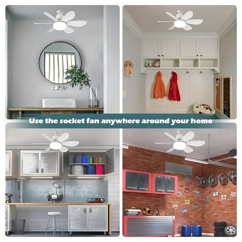 ⏳ LETZTER TAG – 50% RABATT! 🔥 💡 40W LED-Deckenventilator mit Licht & Fernbedienung – Ultra-leise (52 cm) 🎯 🔌 E27-Fassung + GRATIS B22-Adapter 😴 Perfekt für Schlafzimmer, 👩‍🍳 Küche & 🛠️ Garage