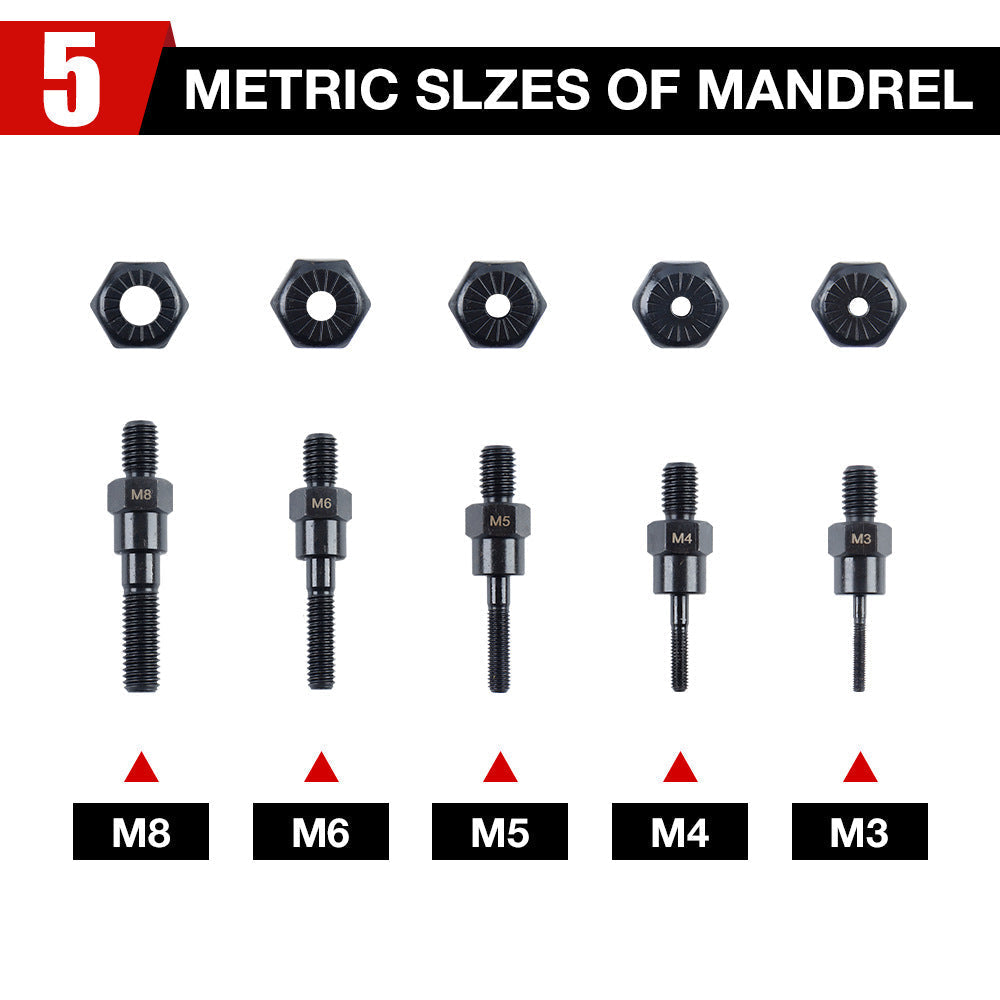 ⚙️NUR FÜR BEGRENZTE ZEIT 50% RABATT!⚙️Nietpistole Adapter Kit M3–M8 Sechskant-Antriebsstift für Akkubohrmaschine