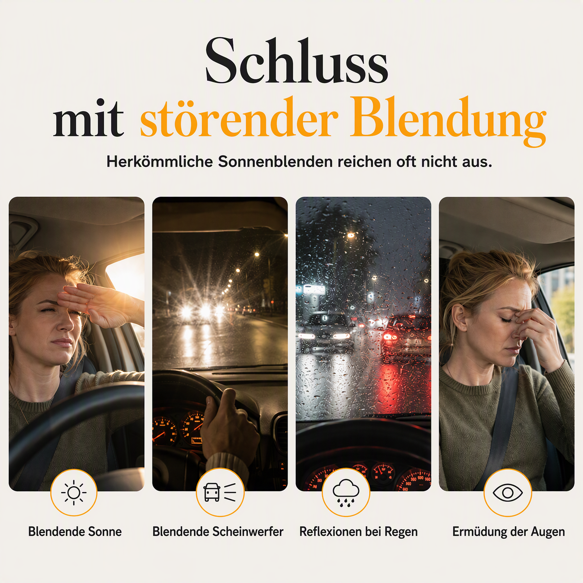 🎉💖Über 80.000 Mal verkauft!⚡🚗Auto Tag- & Nachtblende – Starker Blendschutz gegen tiefstehende Sonne & Fernlicht