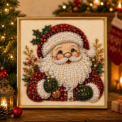 ❄️Sommerfrische 50 % Rabatt!💎DIY-Weihnachts- mit Perleffekt – Kreatives Bastelset mit Rahmen für festliche Dekoration