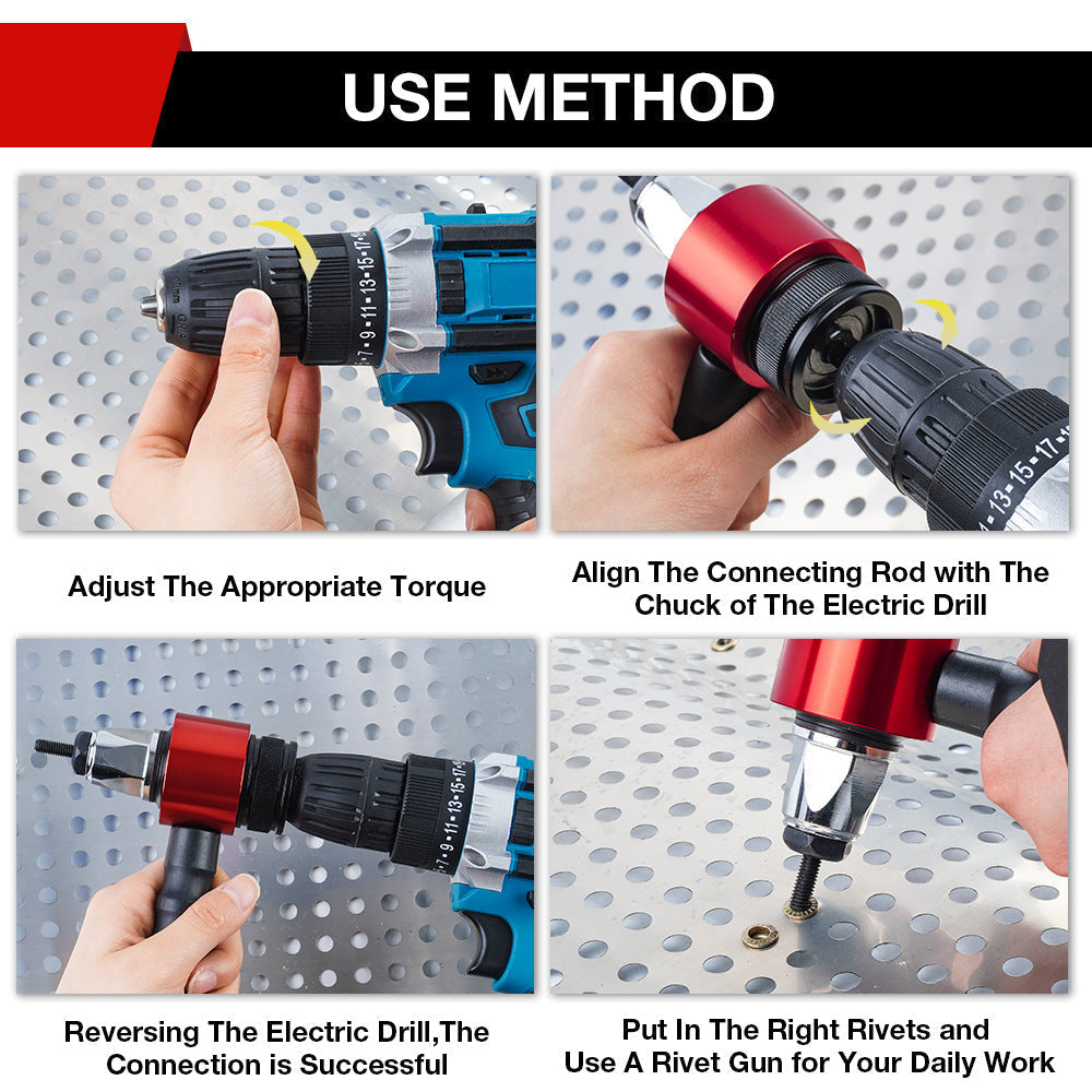 ⚙️NUR FÜR BEGRENZTE ZEIT 50% RABATT!⚙️Nietpistole Adapter Kit M3–M8 Sechskant-Antriebsstift für Akkubohrmaschine