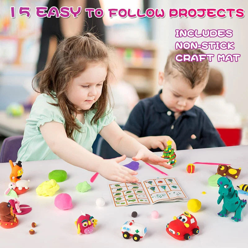 🎨 KAUF 2 ERHALTE 1 GRATIS! 🎁 36-Farben Ultraleichte Knete – Sicher, ungiftig & weich – Perfekt für Kreativität & Bastelprojekte für Kinder 🌈