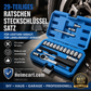 📢📢50% RABATT !!⏰29-teiliges Ratschen-Steckschlüssel-Set – Chrom-Vanadium-Stahl, 11 Stecknüsse & 10 Bits. Perfekt für Autoreparaturen & DIY 🛠️✨