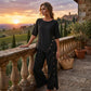 🌸Große Preisreduzierung🌸 Asymmetrisches Top mit weiter Hose – Zweiteiliges Damen-Outfit für Beruf und Freizeit