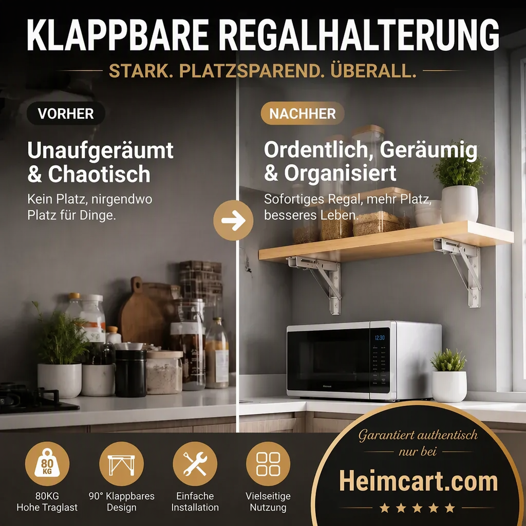 🔥 NUR FÜR KURZE ZEIT: 50% RABATT 🧱 Sekundenschnell aufklappbare Mehrzweck-Konsole – Für mehr Ordnung in Küche oder Arbeitszimmer im Handumdrehen📚
