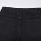 Schwarze Slim-Fit-Jeans mit Strassverzierungen