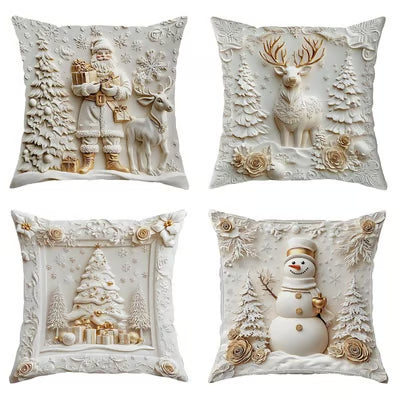 🎄Kissenbezüge mit Weihnachtsmotiven🎁Wärme und Freude während der Feiertage verbreiten